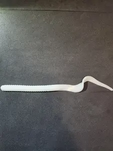 7" Ribbontail Worm baits - White