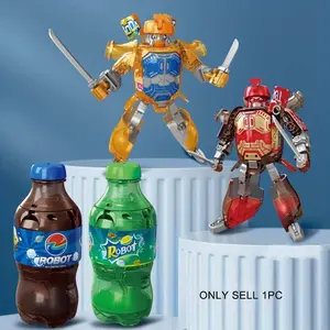 Transformable Soda Can Robot Toy, 1 Count Interactive Transforming Robot Figure, Building Toy for Teenager & Adults, Birthday Gift