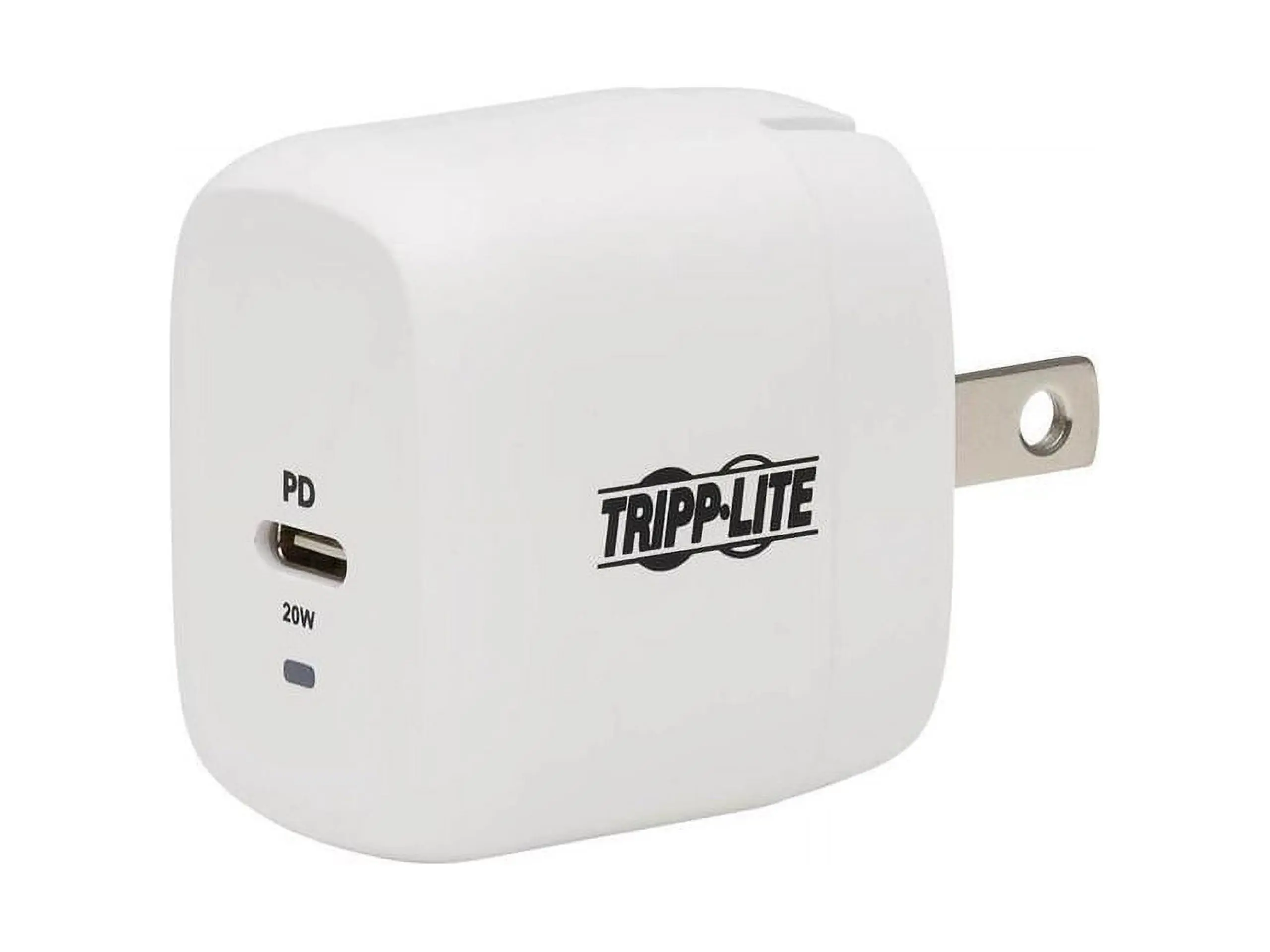 Tripp Lite U280-W01-20C1-G 1-Port 20W USB-C Wall Charger with White Plug - Connector for Mobile Charging of Smartphone, Tablet, Cellphone & Electronic Devices