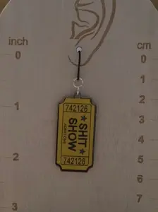 Shit Show Plastic Hook Earrings
