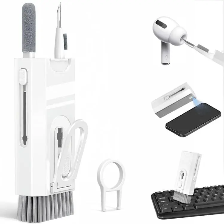 Cleaning Kit for Keyboard, Laptop Screen Airpod iPhone, 8 in 1 Solution for Cleaning Electronics, Cleaner Kit with Spray, Cleaning Soft Brush