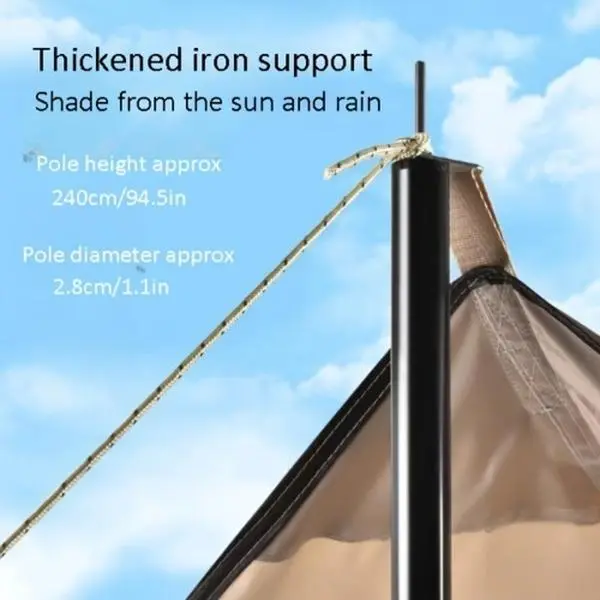 3×4M RV Awning Tent, Outdoor Camping Shelter, Portable RV Canopy for Camper & Travel
