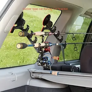 2pcs of Fishing Rod Storage, Vehicle Fishing Pole Holder with Suction Cup, Fishing Tackle Organizer, Fishing Gear Tools