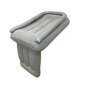 Inflatable Car Bed Cushion Heavy Duty Portable Sleeping Pad with Storage Bag Auto Airplane Bed Mattress for Backseat Travel Train Home Ideal Gift for Drivers Parents Frequent Flyers Grey Portable Bed