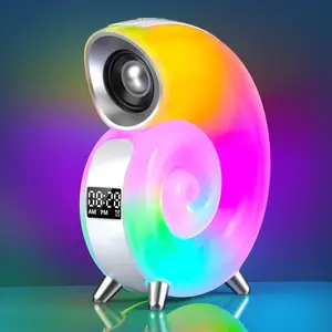 Conch Ai Bluetooth Speaker Smart LED Desk Lamp Alarm Clock Sleep , controllable via mobile APP, suitable for bedroom、office、 and home decor