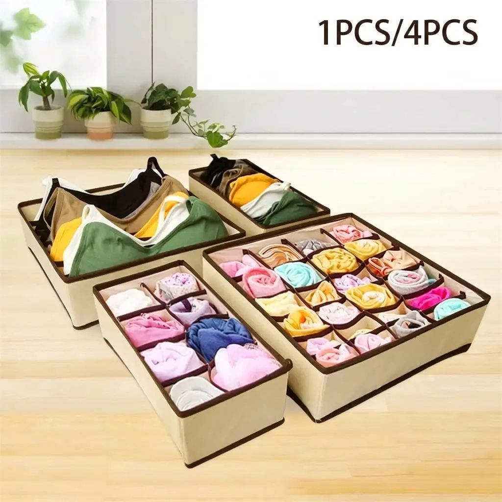 Foldable Storage Box for Underwear and Bras, Washable Fabric Organizer, and, Ideal for Closet and Drawer Use, Fabric Storage Organizers, Fabric Storage Boxes