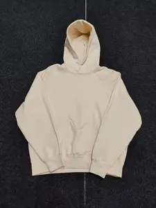 2022 Stylish Egg Shell Color Oversized Pullover HoodieWomen Men Streetwear Cozy Unisex Cropped FitSweatshirts Casual Soft Long Sleeve Outfit Menswear