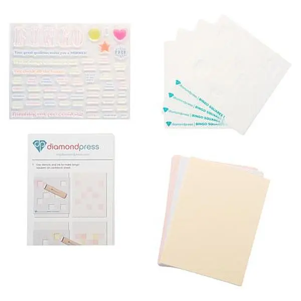 Crafts & Sewing Diamond Press Bingo Card Stamp and Stencil Kit Crafts & Sewing Diamond Press Bingo Card Stamp and Stencil Kit