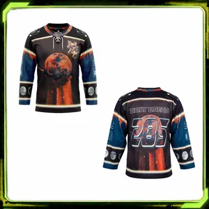 Daily Bread Moon Slips Away Embroidered Hockey Jersey, Limited Edition EDM Merch, Festival Rave Outfit, Music Event Jersey
