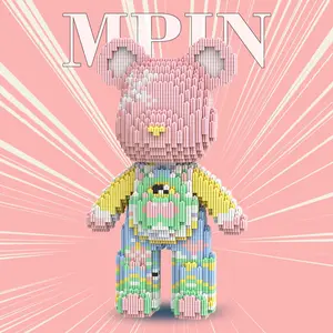 Bear Building Blocks Set, Building Block Model, Creative Princess  Q Version Design, 32cm High, 3220 Pieces, Gift for Boys & Girls, Home Decor Toy
