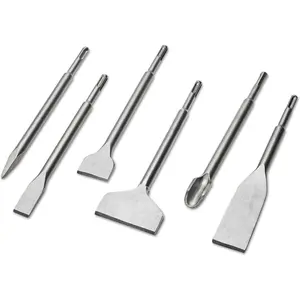 6pcs SDS Plus Chisels, SDS Plus Compatible, 40CR, Masonry Chisel Set, Tile Removal, Wall Chasing, Scraping