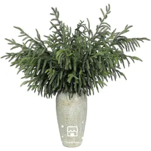 8-Piece Real-Touch Norfolk Pine Branches – 36" Long Artificial Cedar Stems for Christmas Decor| Lifelike Faux Greenery for Vases, DIY Wreaths & Garland| Indoor & Outdoor Holiday Displays🎄