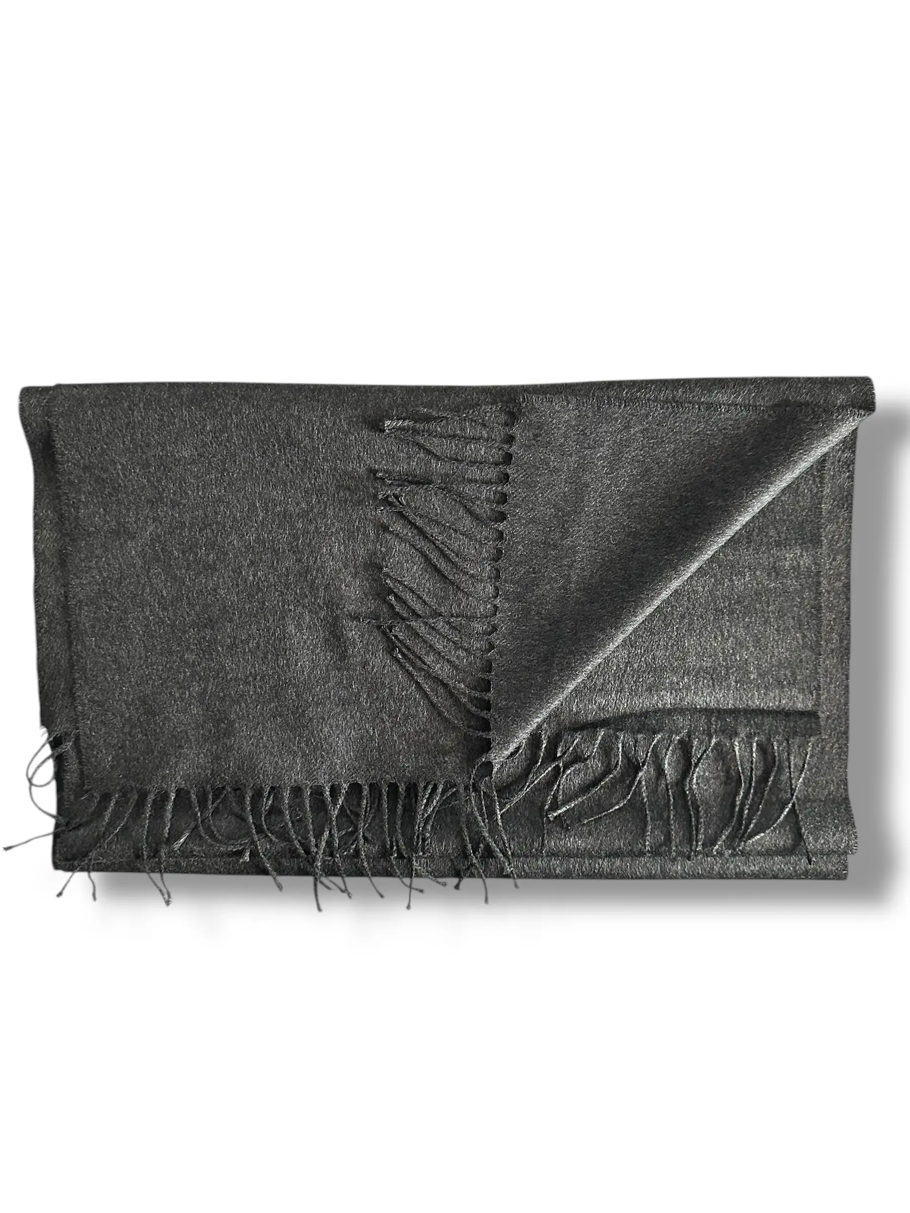 SUITCAFE Charcoal Grey Woven Silk Scarf Made In Italy scarves