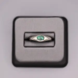 Sterling Silver Stone Ring- Oval Turquoise