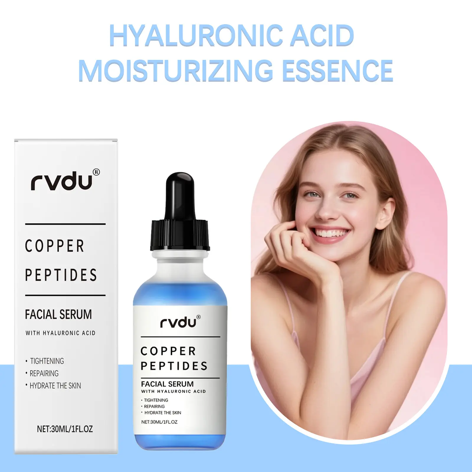 ghk cu for women GHK-Cu Copper Peptide Serum with Hyaluronic Acid