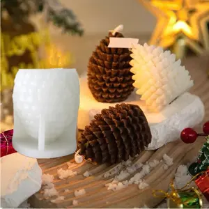 Pinecone Silicone Mold DIY Candle Wax Melt Diffuser Stone Resin Epoxy Craft Making Tool, Handmade Decorative Ornament Kit