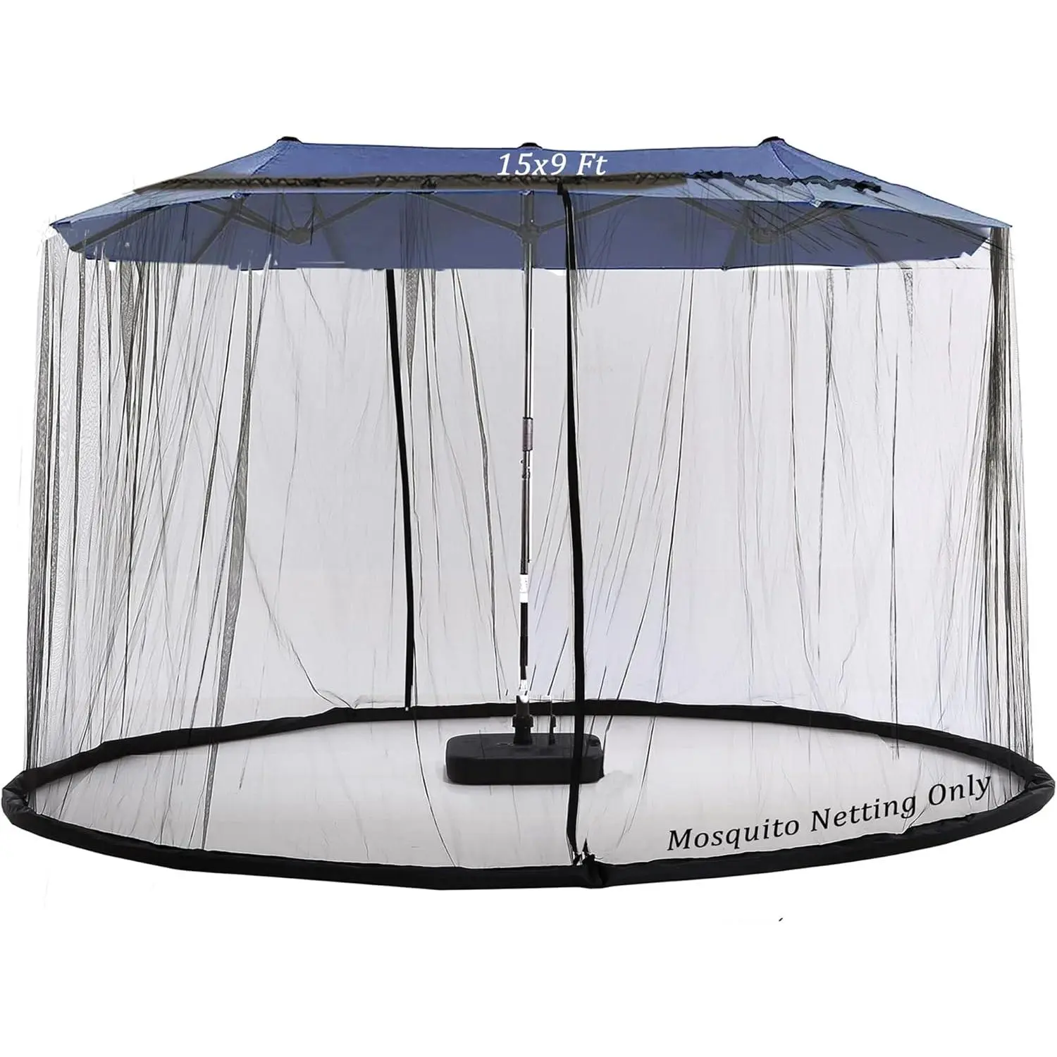 large patio umbrella with screen HomeRoots 9' Outdoor Table Bug Mesh Black Mosquito Net Canopy Curtains Adjustable Enclosure Umbrella Hanging Tent 100% Polyester Light Weight Mosquito Netting : Patio, Lawn & Garden Enhance your outdoor space with this patio umbrella screen Insect Repellant All-Weather Outdoor Umbrella