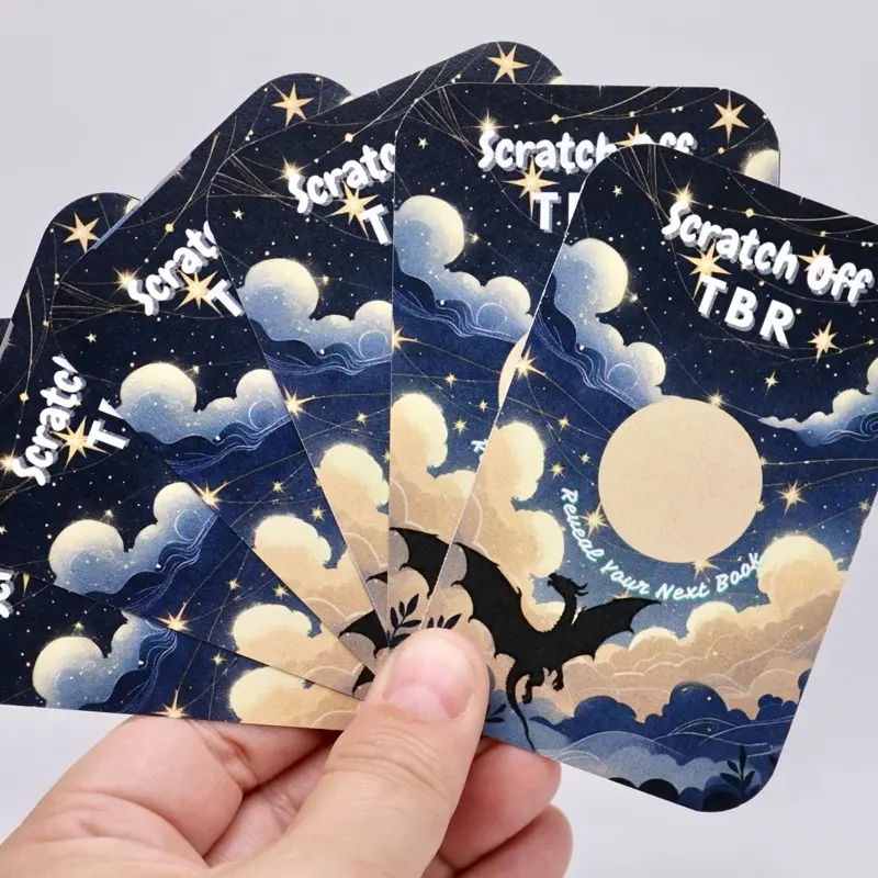 Scratch Off TBR Cards Double Sided set of 6 - 3 Design Options