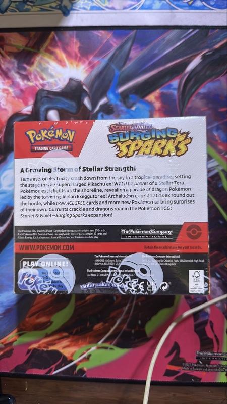 Pokemon TCG Scarlet and Violet Surging Sparks Booster Box - Official Trading Card Game Expansion Pack