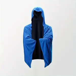 【DealsForYouDays】Free ship Adult Hooded Towel Poncho, Quick Dry Absorbent 60 x 145 cm Beach Changing Robe with Cooling Feel for Swimming, Surfing, Pool, Camping and Travel