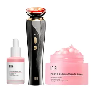 INIA FLARE & PDRN + Peptide Repair Bundle – Beauty Device with Serum & Cream Duo for Lifting, Firming & Deep Repair, Boosts Absorption & Hydration, Safe for Sensitive Skin,Black Friday Gift Set