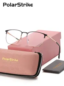 Unisex Square Flat Glasses, High-Definition Full Frame, Streamlined Design, Comfortable and Stylish, Casual Style, All Seasons, Metal Frames