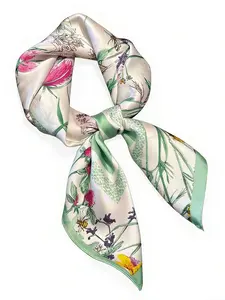 Women's Elegant Ditsy Floral Print Square Scarf, Casual Soft Comfortable Floral Pattern Shawl for Daily Wear, Fashion Accessories for Women & Girls