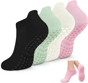 Non Slip Pilates Socks with Grips for Women, Yoga Socks For Pure Barre, Athletic Socks