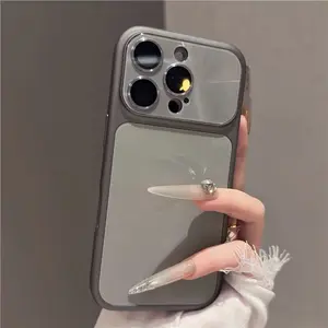 Large-Window Gradient Design Frosted Back Panel Phone Case – Compatible with iPhone 17, 16, 15, 14, and 13 Pro Max Series