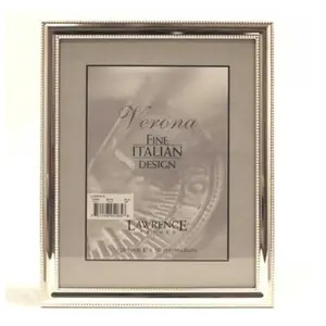 212 MAIN High Quality Classic Rectangle Metal Photo Frame, 4x5 Silver-Plate with Delicate Beading, Wall-Mountable Baby & Maternity Decor, Classic Rectangle Frame, High Quality Frame