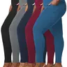 Women's Plus Size (Up to 5XL) 3-Pack High-Waist Sportswear Fitness Leggings - 4-Way Athletic Stretchy, Body Shaping, Pockets, Compression Athleisure Leggings for Workout, Hiking Exercise Athletic Activewear