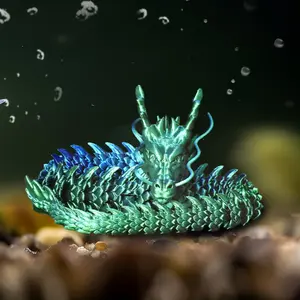 Huge Poseable Dragon Model From 3D Printer, Articulated Chinese Dragon Toy for Collectors, Mind-Blowing Detail, #fyp #dragon #3dprint #collection