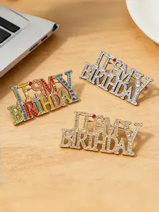 Colorful Diamond Metal Pin Series, Simple Fashion Unisex Clothing Accessory, Birthday Gift, Versatile Jewelry for Men and Women, Clip