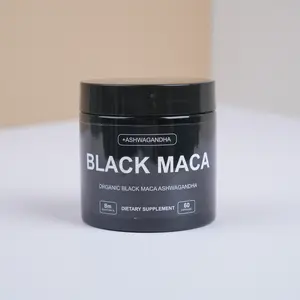 Ashwagandha Black Maca Capsules - Organic Black Maca Ashwagandha 60 Capsules for Daily Supplementation & Natural Energy Support