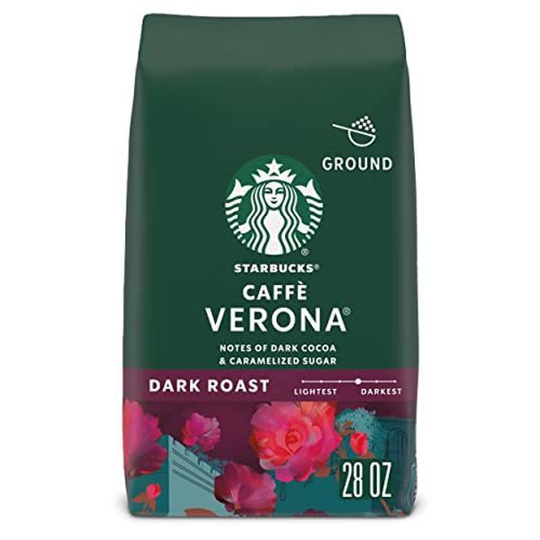 Starbucks Ground Coffee, Dark Roast Coffee, Caffè Verona, 100% Arabica, 1 bag (28 oz)