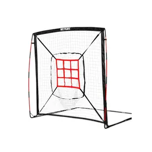 Baseball and Softball Practice Pitching Net - Black