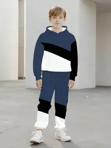 3D Printed Fashion Long Sleeve Hoodie Set, Trendy New Design, Casual Style, Teenage Clothing, Fall & Winter