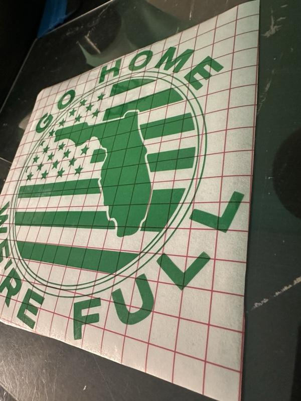 Go Home We're Full Decals Durable Weather Resistant Stickers for Vehicles Windows or Walls Easy Installation Unique Customization Go Home We're Full Decals Durable Weather Resistant Stickers for Vehicles Windows or Walls Easy Installation Unique Customization