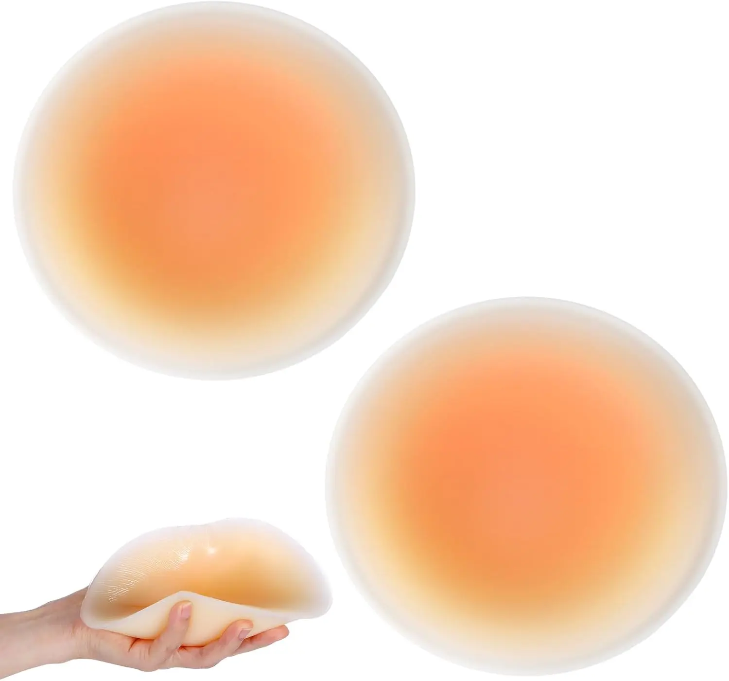 Women's Silicone Butt Pads - 1-Pair Reusable Padded Bra Accessories, Skin-Color Enhancers for Flat Buttocks, Underwear for Women with Adhesive Grip Secure Hold