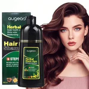 Hair Dye Shampoo(500ml*1),Large Bottle,Herbal Ingredients,Cover Gray Hairs,Natural Hair coloring,Long-Lasting And Easy To Use,Cover Your Gray Hair Easily,Color Extending Shampoo,Permanent & Easy To Use,1PCS, 16.9Fl.Oz.