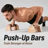 Premium Wooden Parallettes Bars – Push-Up Handles for Home Workout, Core Strength & Calisthenics Training, Home Workout Gear