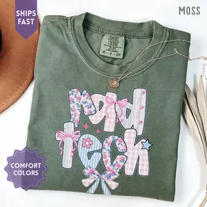 Radiology Shirt, Rad Tech Grandmillenial Tee, Radiologic Technologist T-shirt, Xray Tech Coquette Shirts,  Cotton Fabric