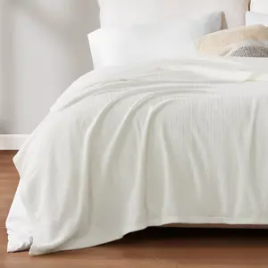 360 stand Lightweight Cozy Soft Fleece Throw Blanket, TN51-0542 66x90x0.25 in. Microfleece Blanket, Ivory Twin Size, Lightweight Cozy Blanket, Soft Fleece Blanket