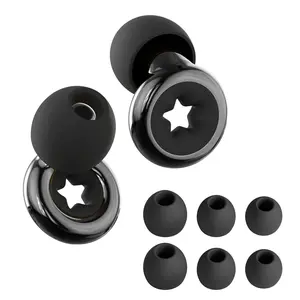 Reusable Ear Plugs High-Fidelity Mute, Waterproof, Extra Coverage Ear Tips XS/s/m/l, Multiple Sizes, Storage Case Included, Quiet for Concerts, Swim, Swimming, Sleep, Sleeping, Travel