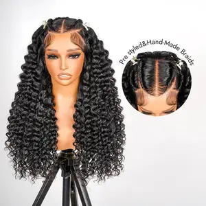 Wiggins Hair 250% Density Pre Braided Wig 13x4 Lace Frontal Human Hair Loose Deep Stylist Wig Ready & Go Glueless Pre Cut Lace Pre Plucked Hairline TikTokShopBlackFriday