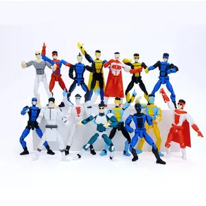 3D Printed Articulated Invincible Mark Action Figure Multi-Jointed Movable Model Collectible Toy Striped Design 13cm