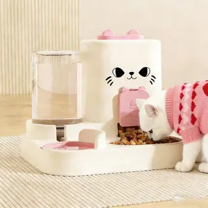 1 Set  Automatic Pet Feeder & Water Dispenser, No More Worries About Pet Feeding When Out!