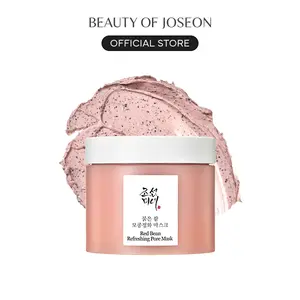 [Beauty of Joseon Official] Red Bean Refreshing Pore Mask with Mud Cream Hydrating Wash Off Pack, Comfort Clay Pack, Pore Cleansing Exfoliator, Korean Skin Care, Gentle, Smooth for Men and Women 140ml, 4.73 fl.oz