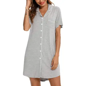 Nightgowns for Women Short/Long Sleeve Sleep Shirt Button Down Night Gowns Maternity Pajamas Nursing Dress SleepwearGift