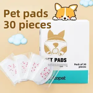 Pet Sanitary Pads – 30 Pack Disposable Dog Period Pads, Super Absorbent Incontinence Liners for Female Dogs in Heat, Leak-Proof, Individually Wrapped